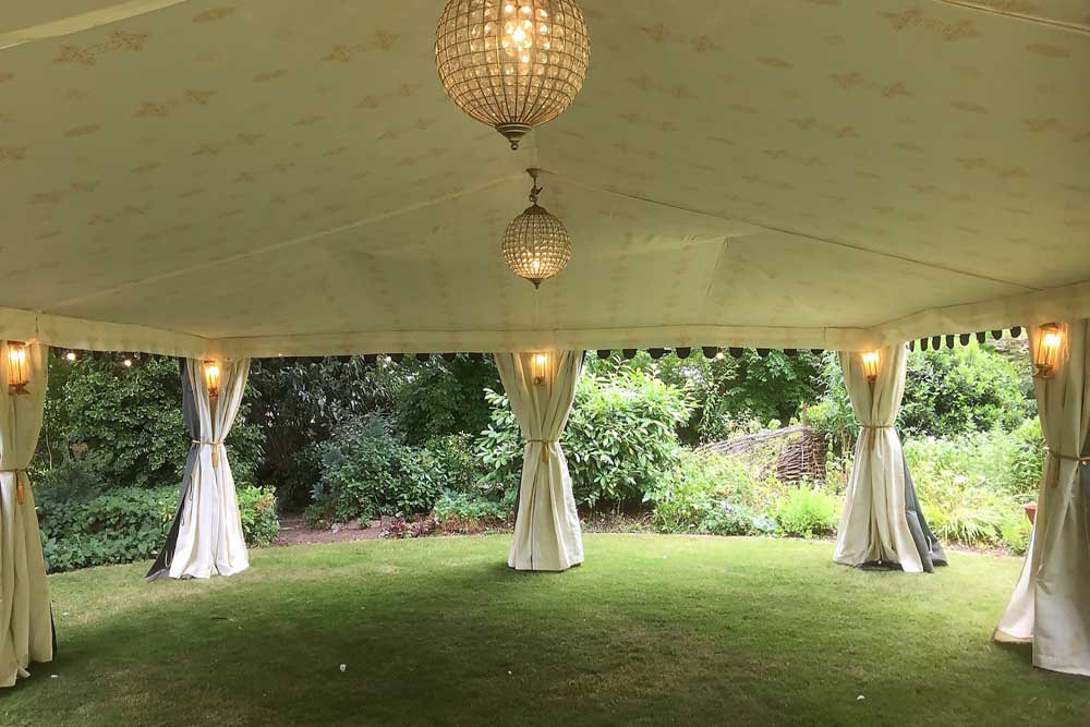 A Jasmine 9x6m garden-party awning.