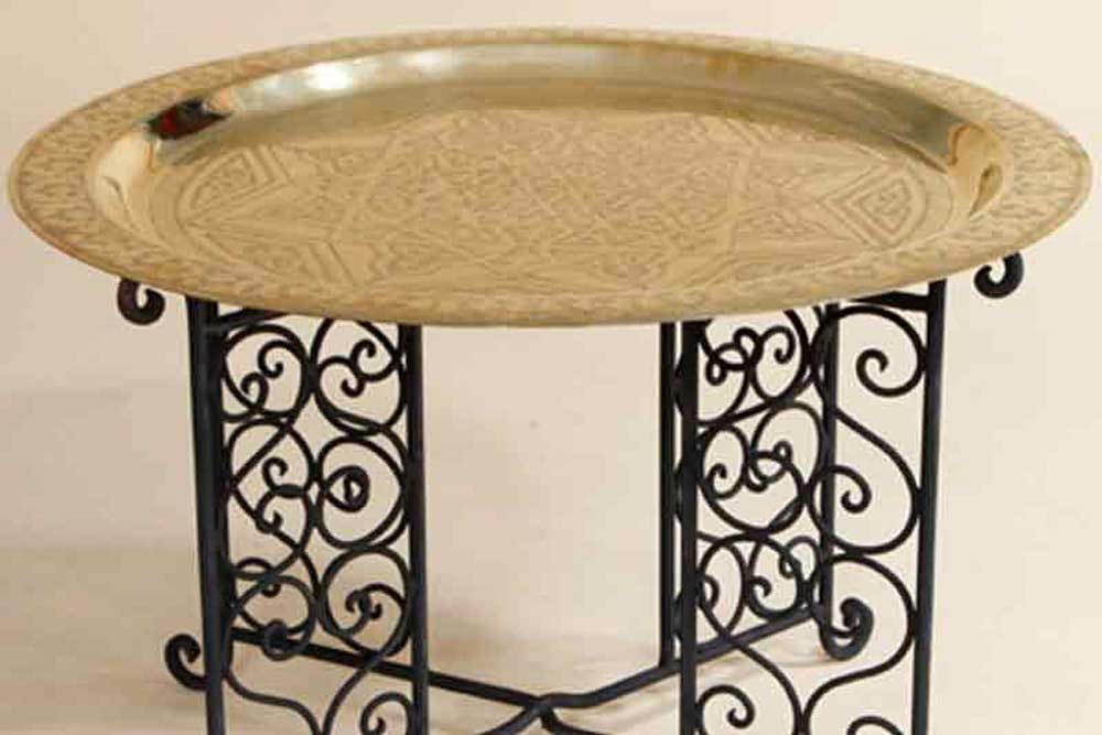 Large Brass Coffee Table - Elegance and Style for Your Event