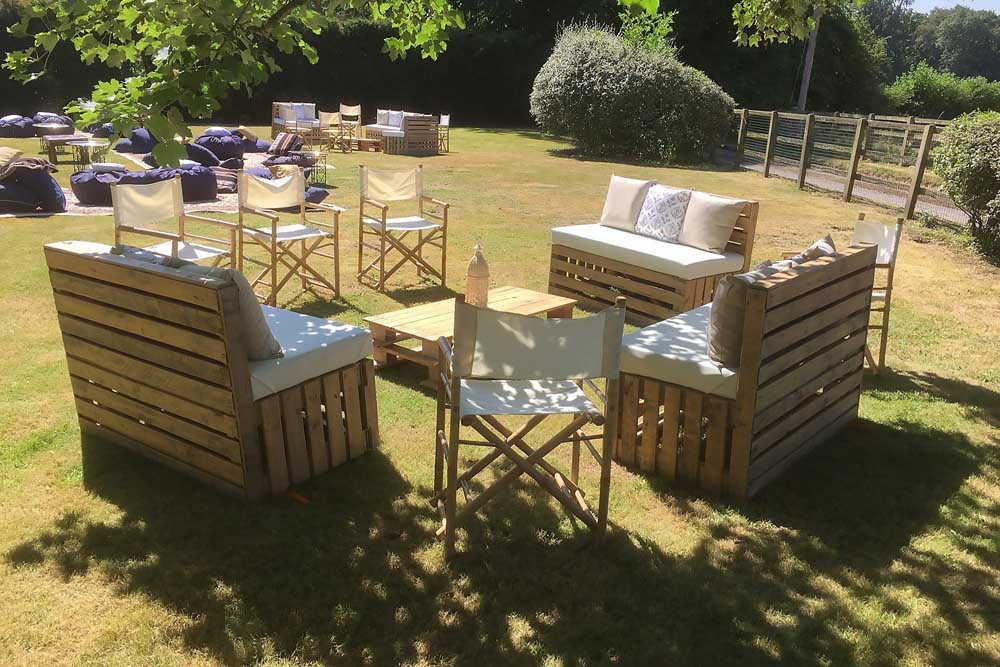 Seating for an Outdoor 50th Birthday Party